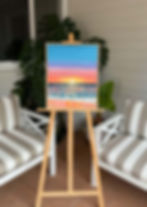 Seascape, Beach, Ocean, Sunset, Original Art