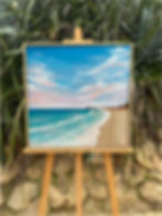 Seascape, Beach, Ocean, Sunset, Original Art
