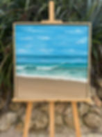 Seascape, Beach, Ocean, Sunset, Wave, Original Art