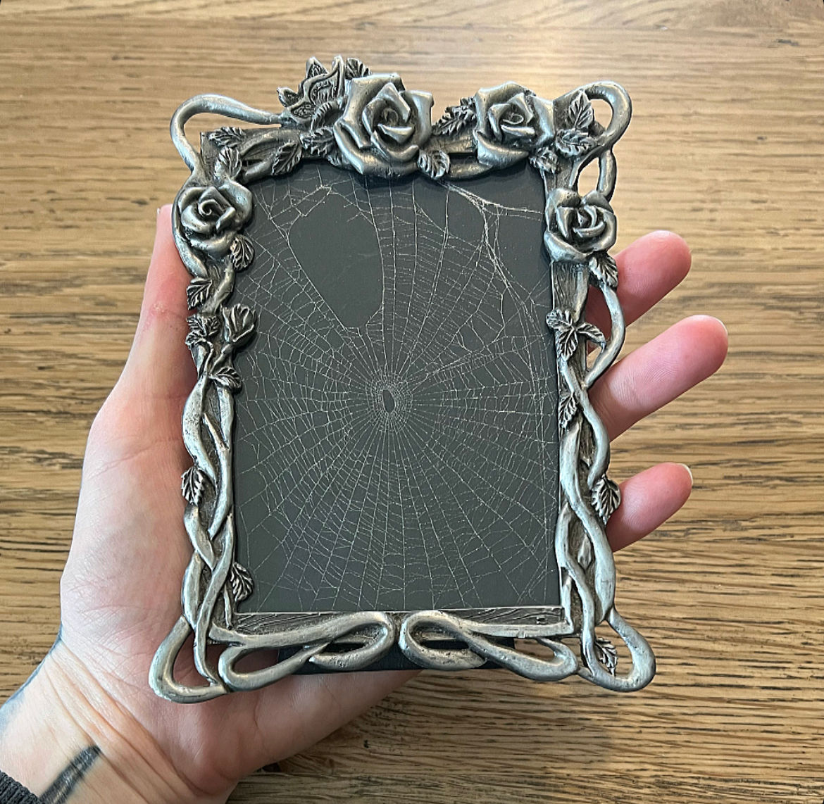Spiderweb in Rose Frame
