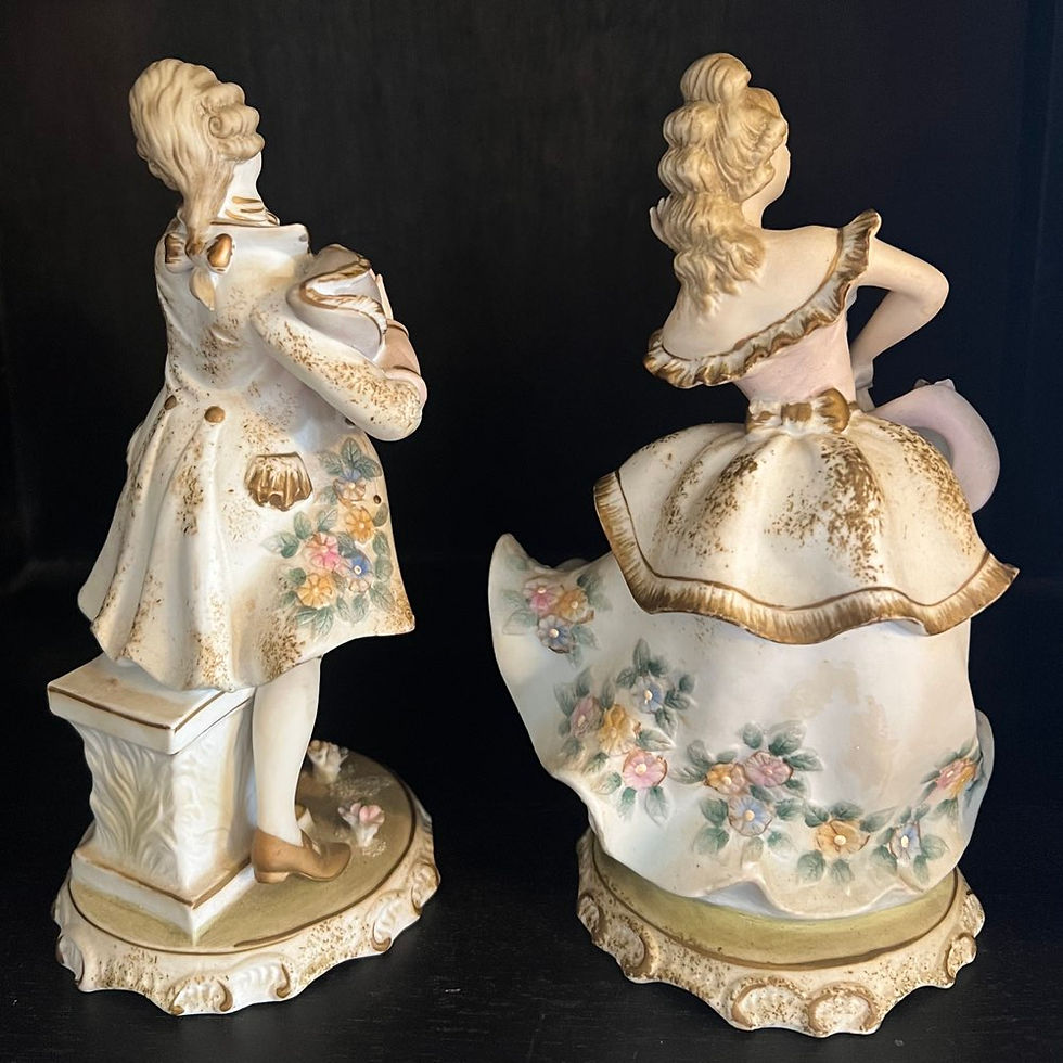 Thumbnail: Victorian Couple 1950s Porcelain Ornaments 