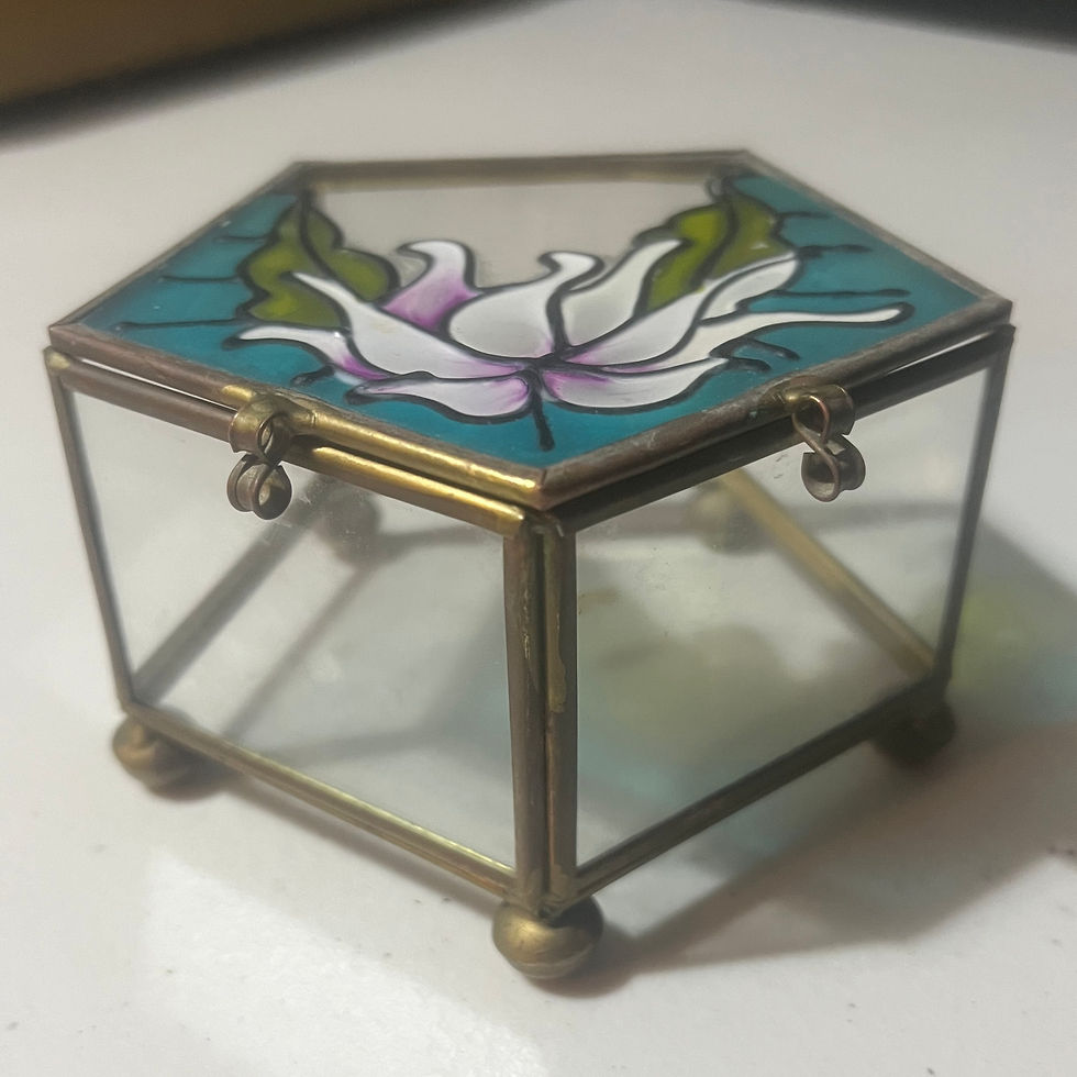 Thumbnail: Brass Glass Trinket Box 