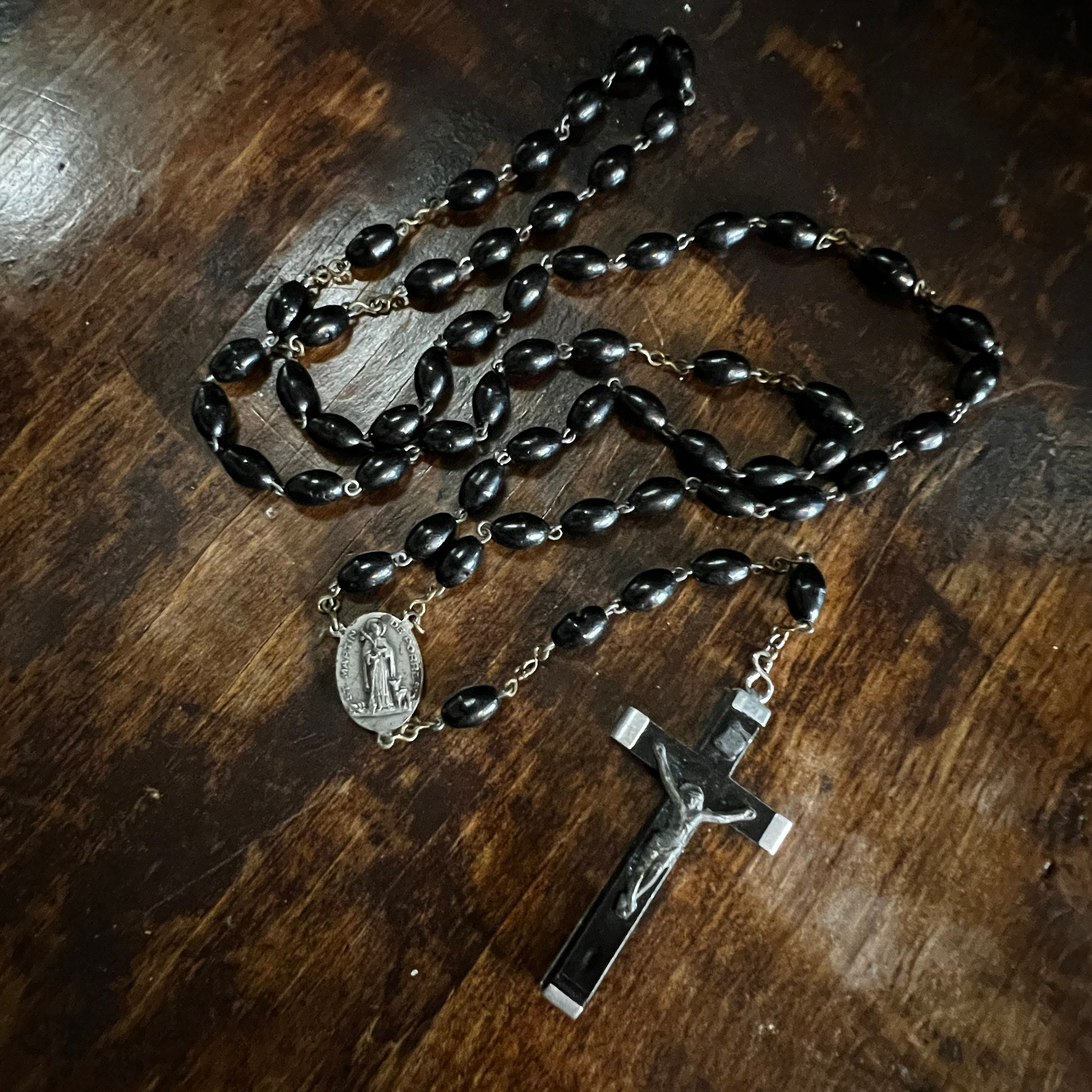 Italian Black Rosary