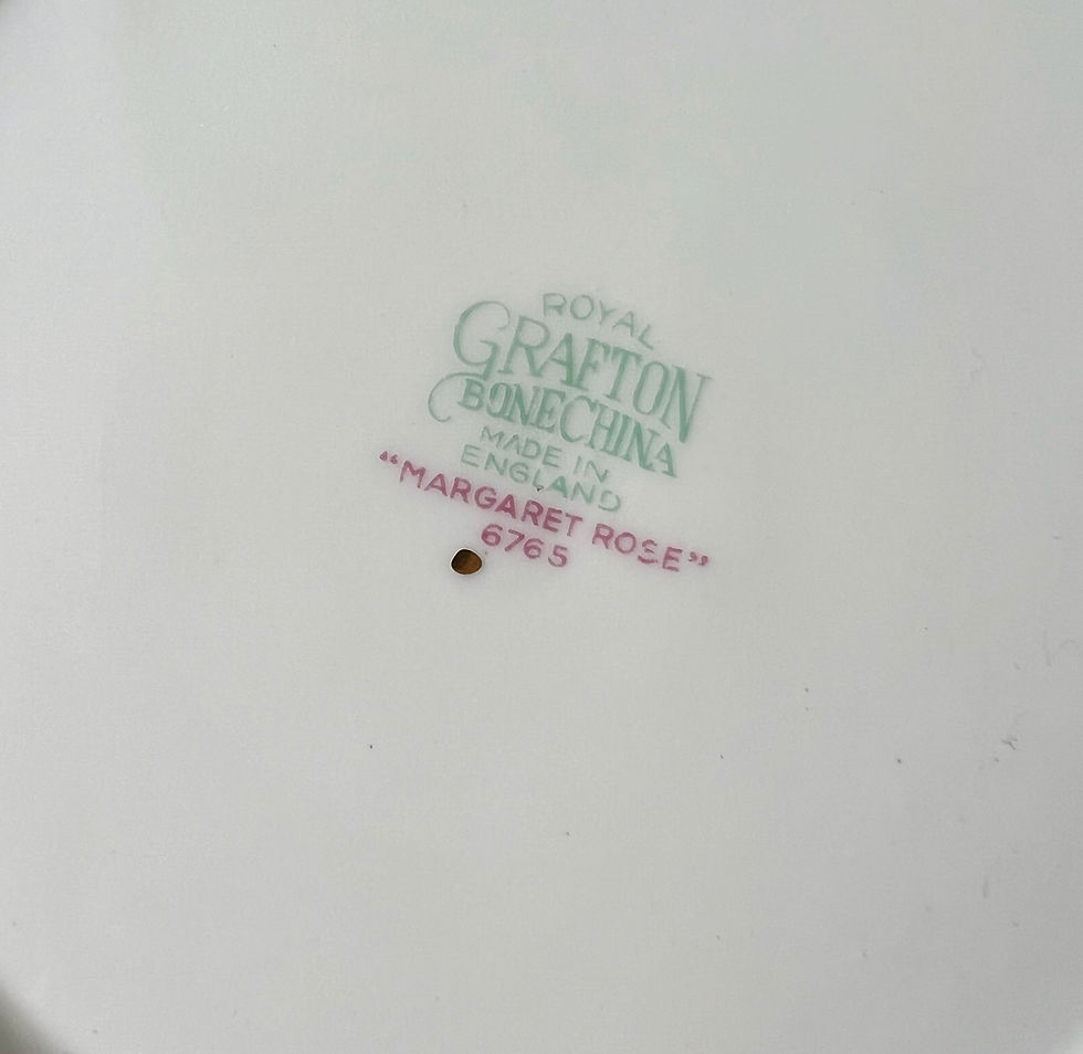 Thumbnail: Shabby Chic Pink Rose Bone China Plate