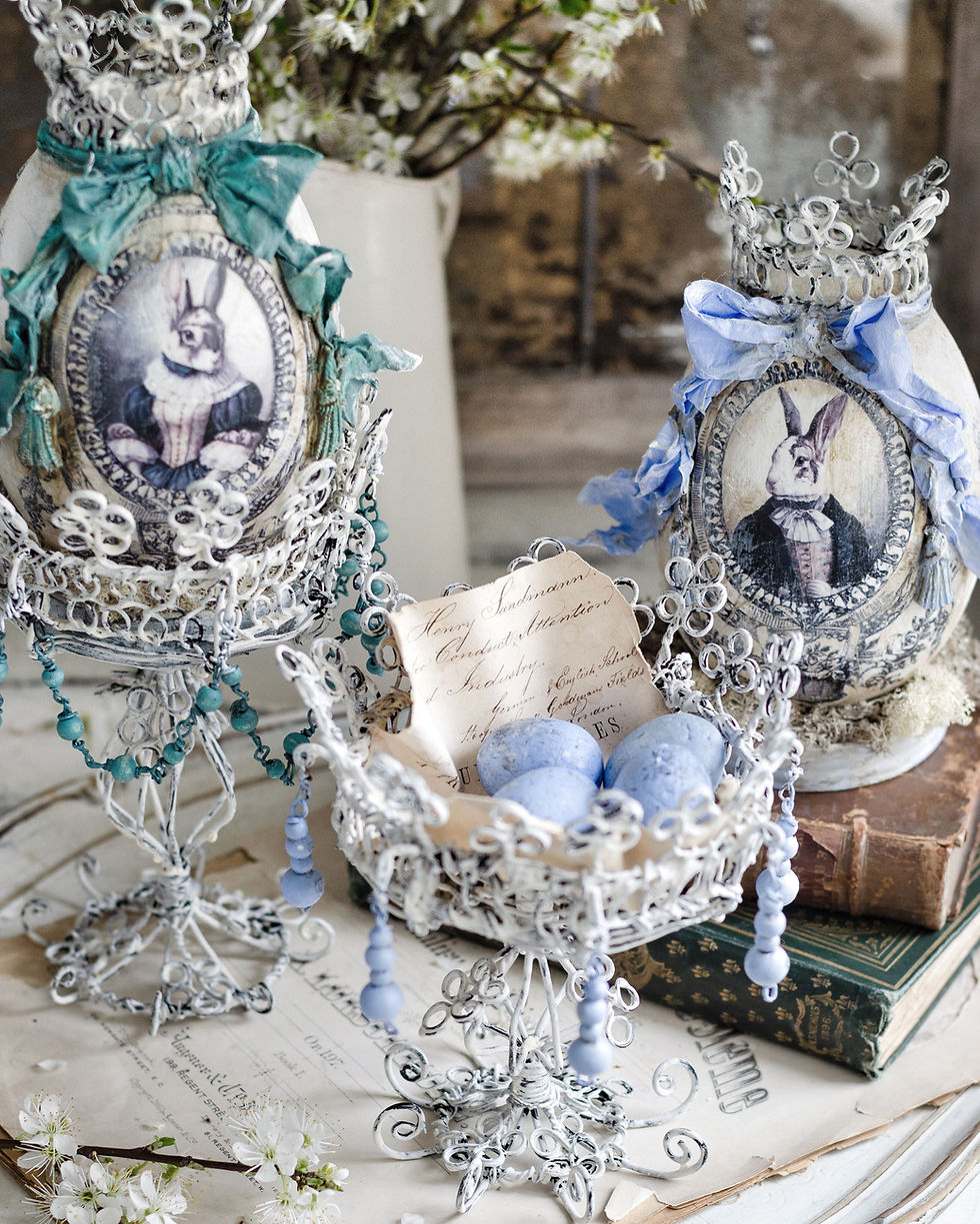 Thumbnail: Lady & Sir Rabbit Portrait Eggs