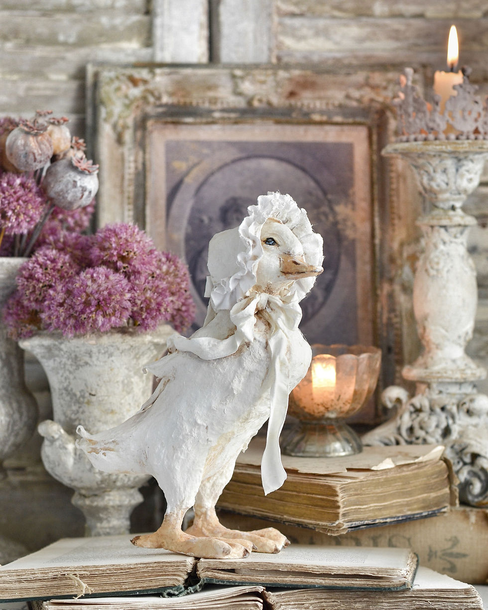 Claudette – Little Duckling with Vintage Bonnet