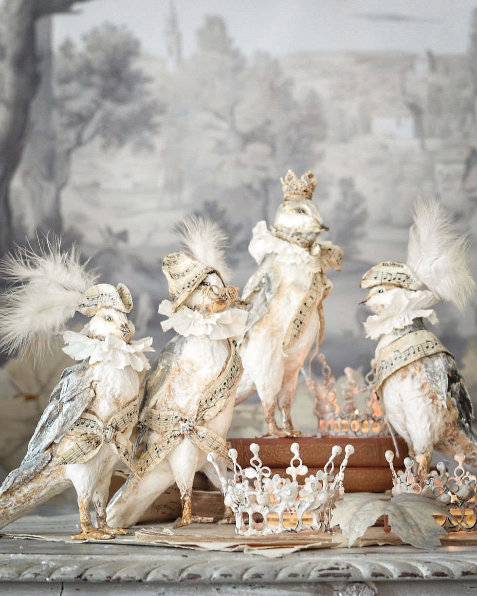 Thumbnail: THE FEATHERED GENTLEMEN — Set of Two Birds