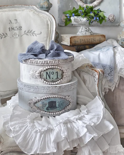 french style hat boxes