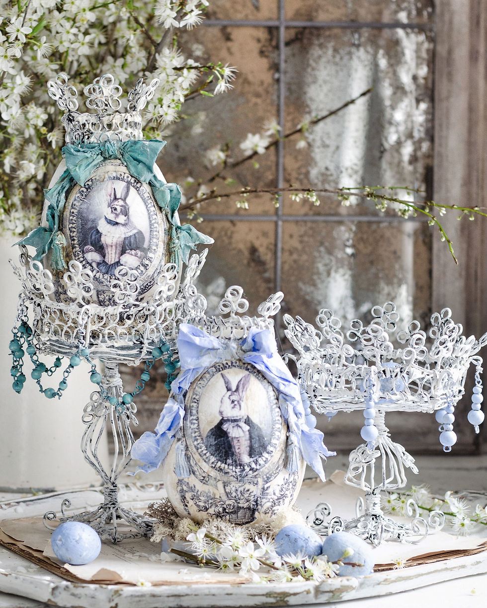 Thumbnail: Lady & Sir Rabbit Portrait Eggs