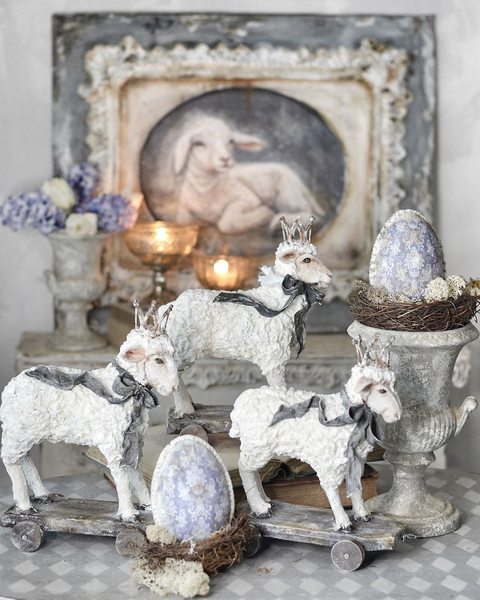 Thumbnail: Vintage Sheep on Wheels (no.3)