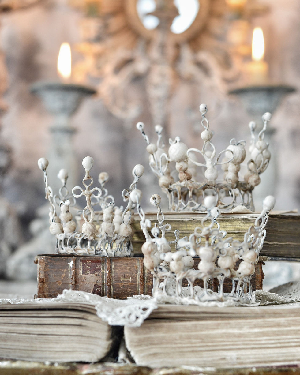 Thumbnail: Relic Crown Tealight Holders – Set of 3