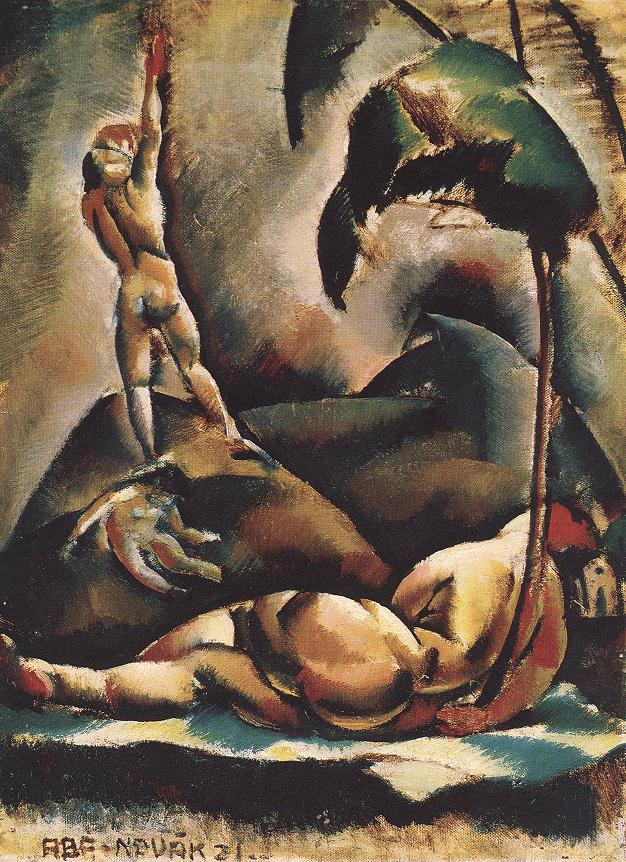 Aba –Novák Vilmos: Aktok tájban, 1921. (Az Árkádia tájain kiállításról). Fotó: Képzőművészet Magyarországon