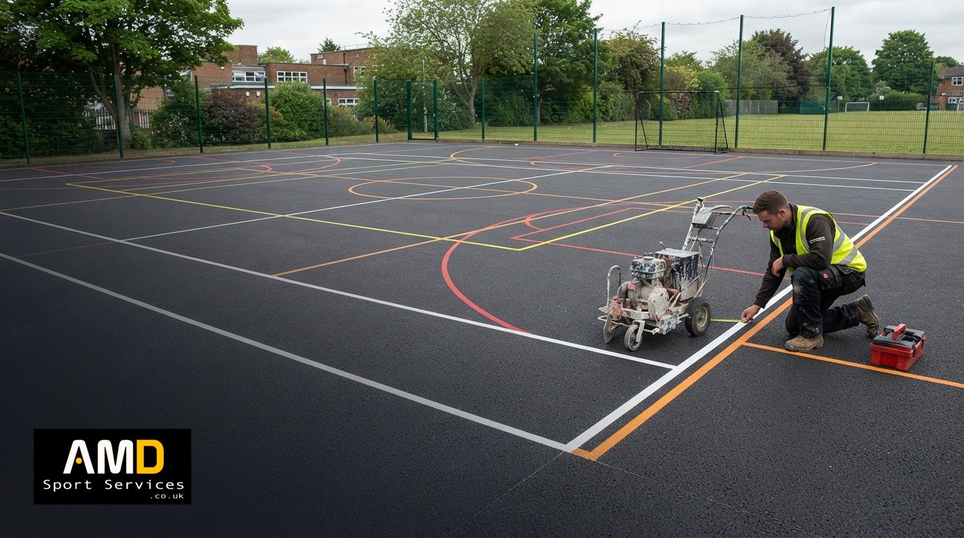 MUGA Court Line Marking for Multiple Sports