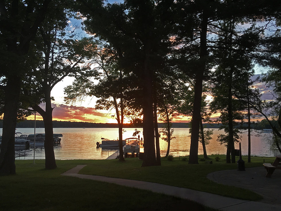 Home sunset cove on bone lake