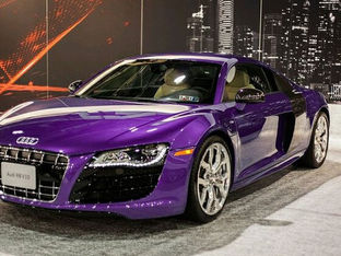 Audi R8 V10 Painted with Purple Candy Colors