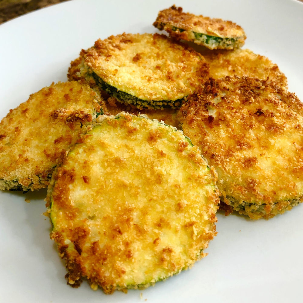 Air Fried Panko Parmesan Zucchini Crisp