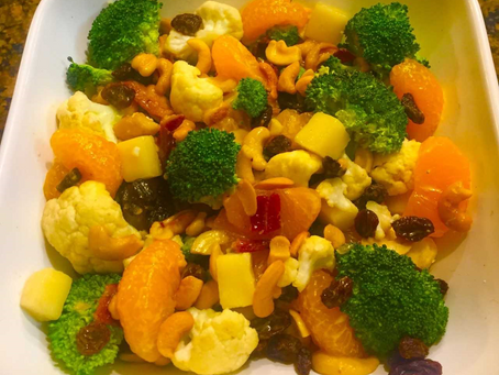 Holiday Broccoli and Cauliflower Salad