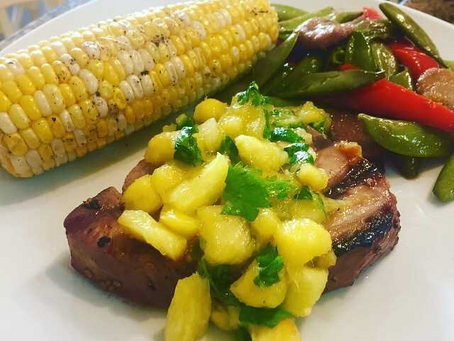 Pacific Grilled Tuna Steak with Mango Pineapple Salsa