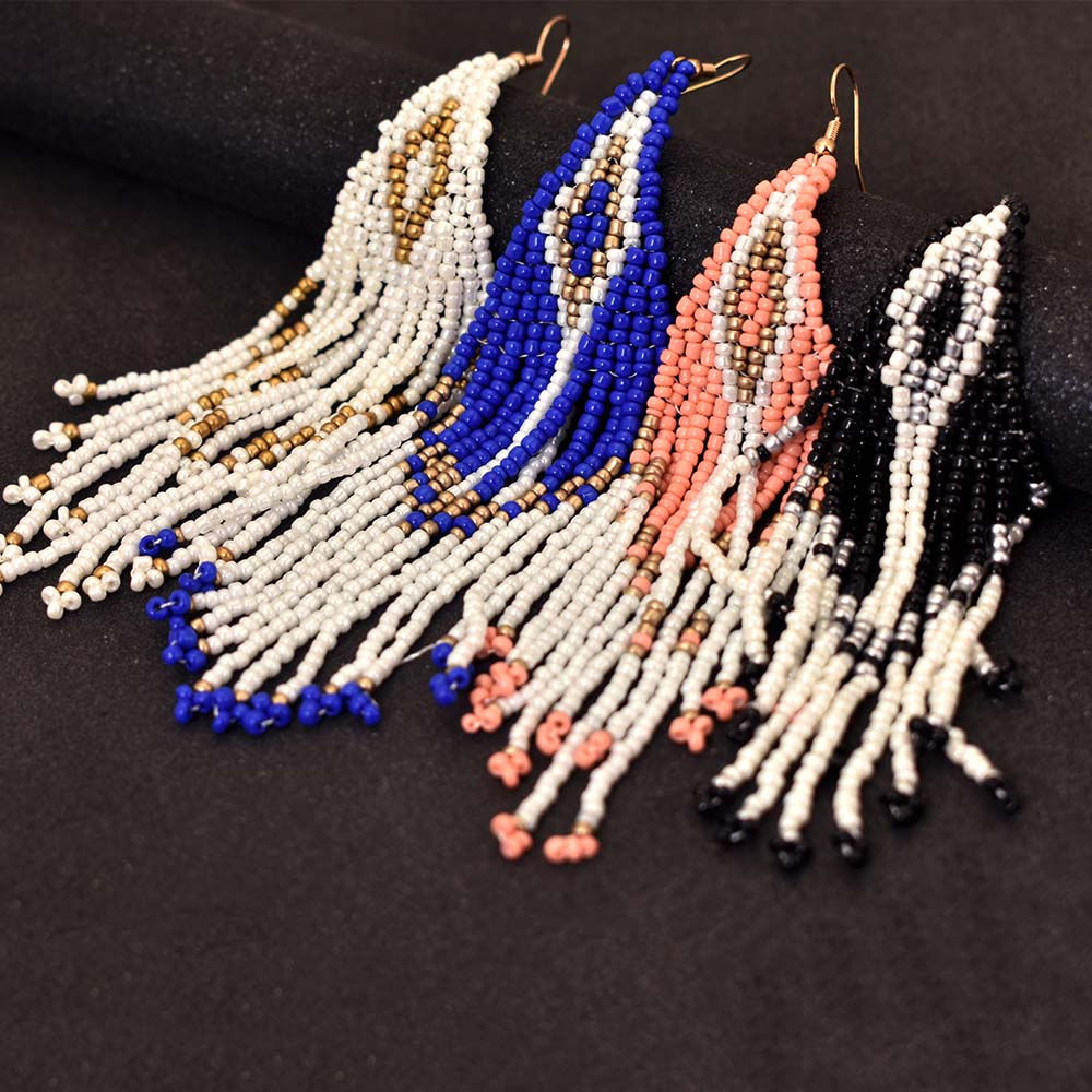 Beaded Drop Earings