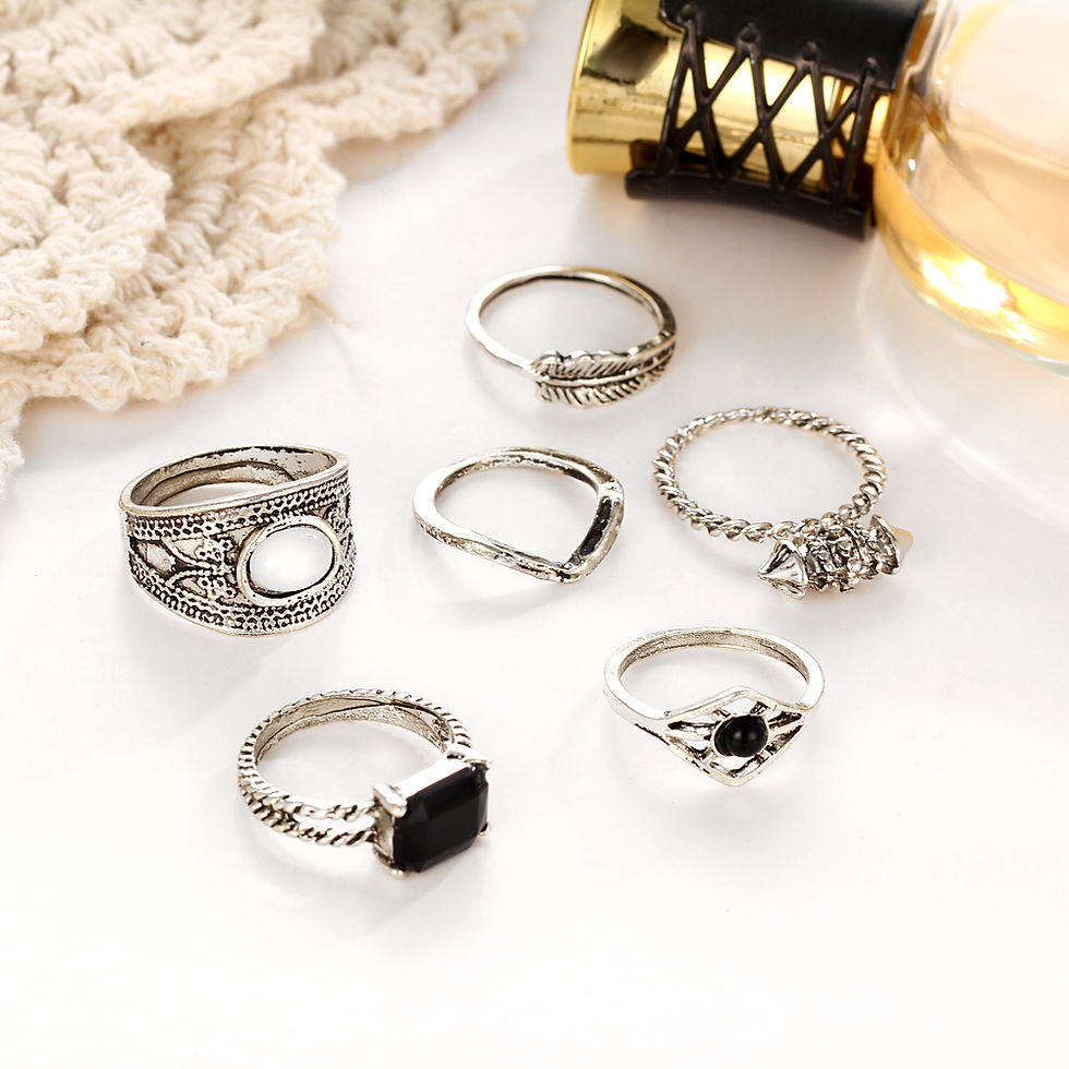Thumbnail: Antique Silver Knuckle Rings