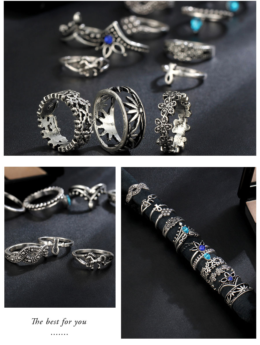 Thumbnail: Antique Silver Knuckle Rings