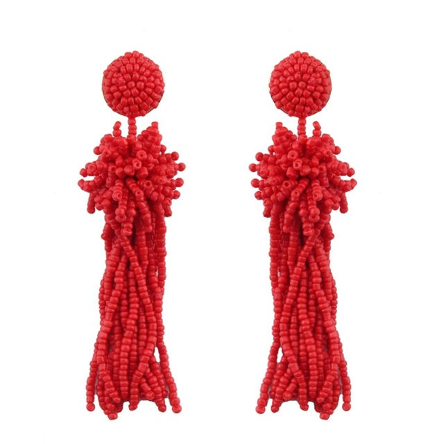 Thumbnail: Beaded Tassel Earrings