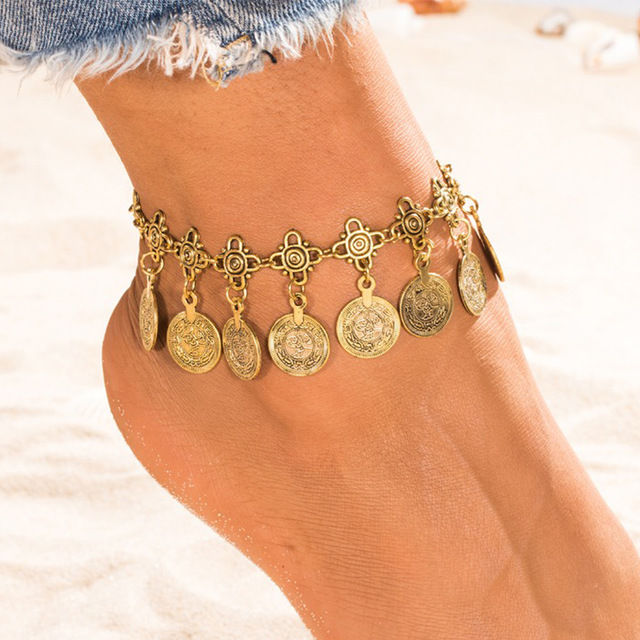 Gold Coin Anklet