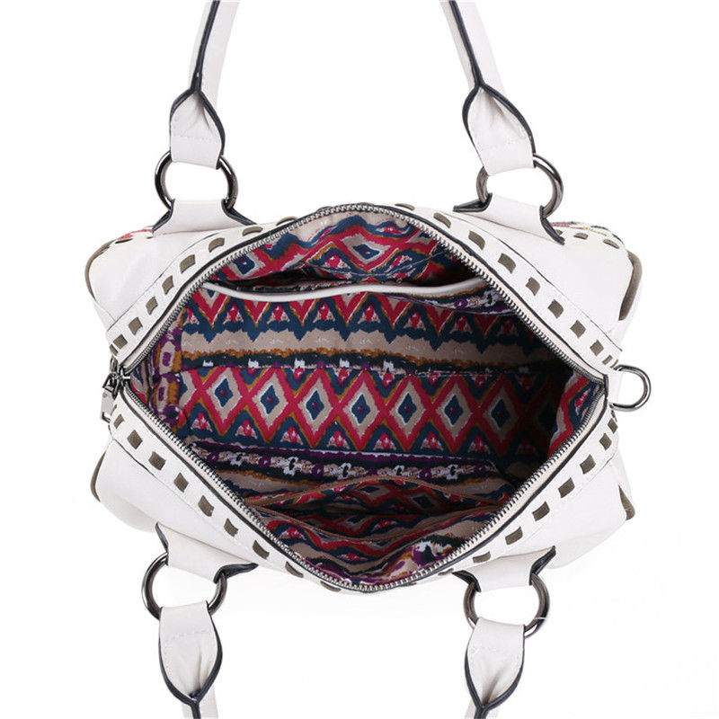 Thumbnail: White Boho Bowling Bag