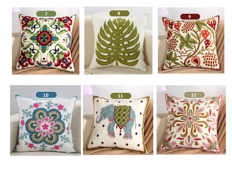 Thumbnail: Boho Embroidered Cushion Covers