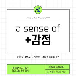 아이엘츠 표현 완전정복-"a sense of+감정"
