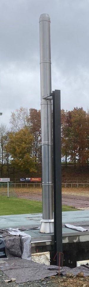 Abstützt-Stahlträger für Kaminrohr