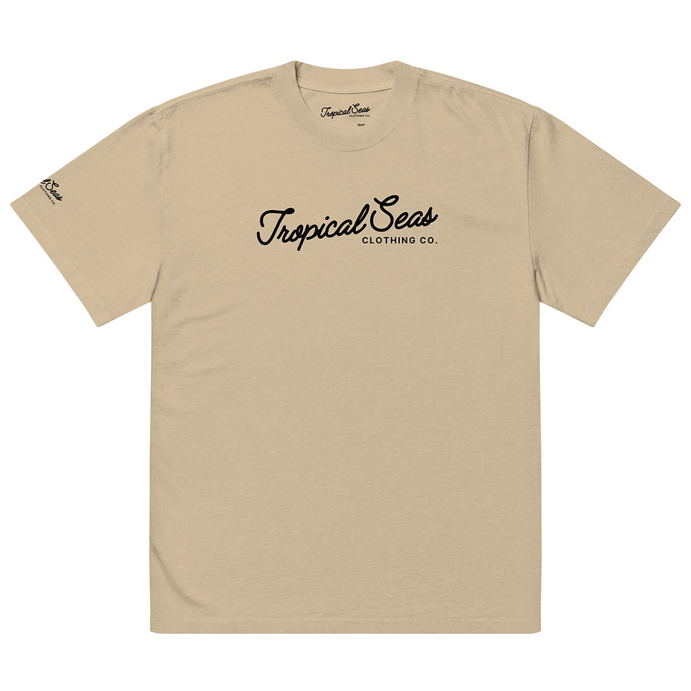 Thumbnail: Oversized Tropical Seas Printed Faded T-shirt