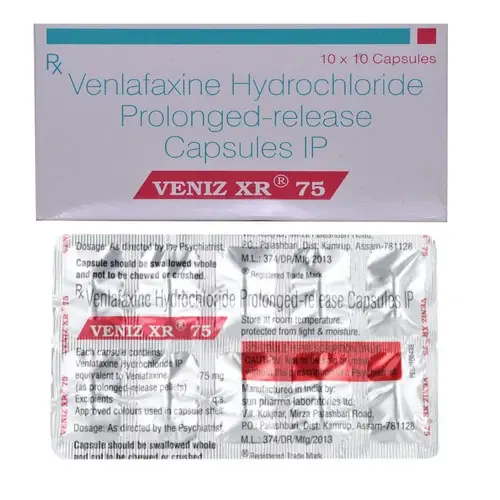 Veniz XR 75mg Capsule (Venlafaxine)