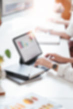Cypher Agency data and integration engineering consultant reviewing data strategy on screen