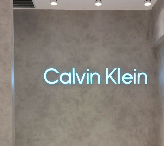 calvin klein retail store signage