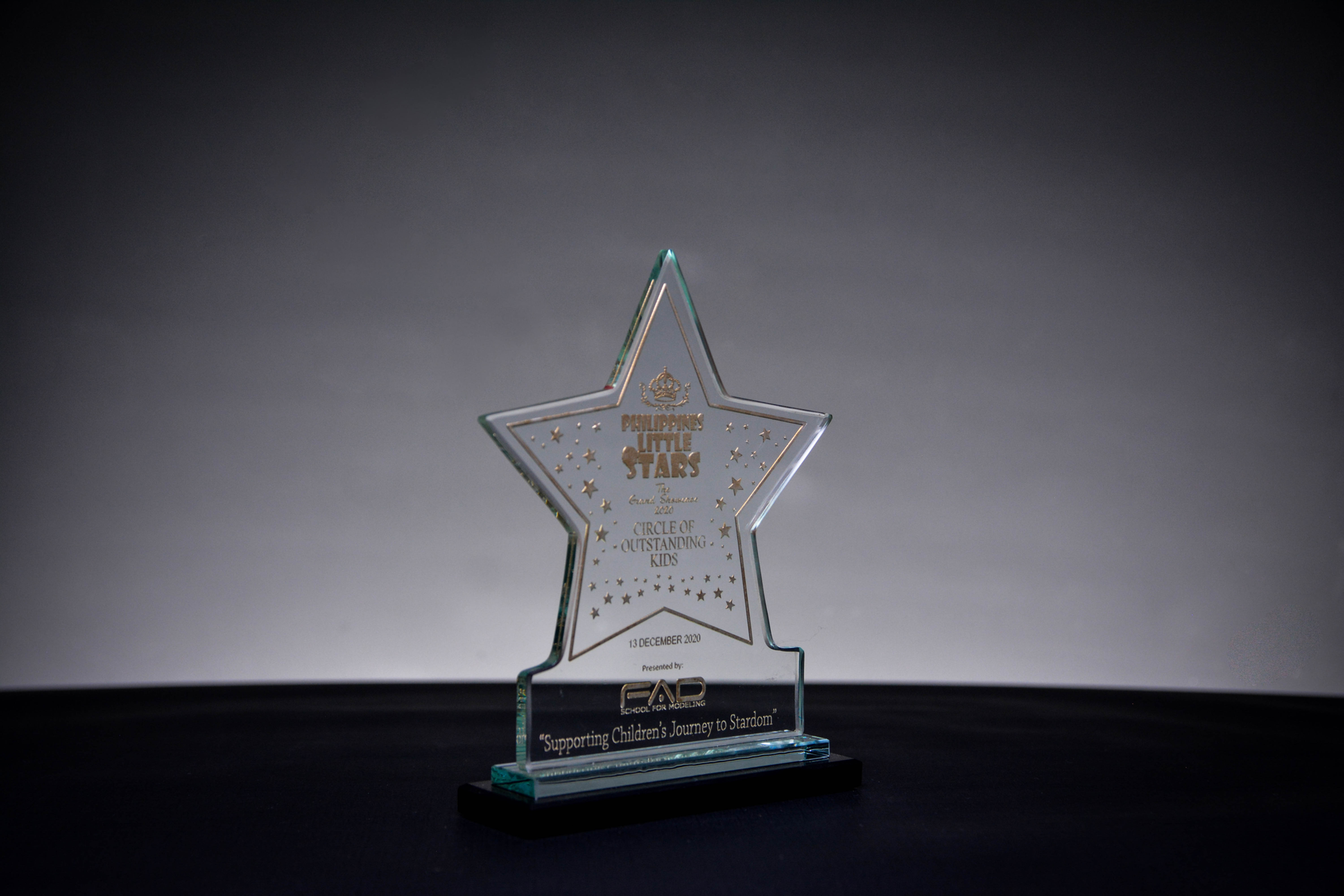SG0013 - Philippine Little Stars Outstanding Model Award Plaque