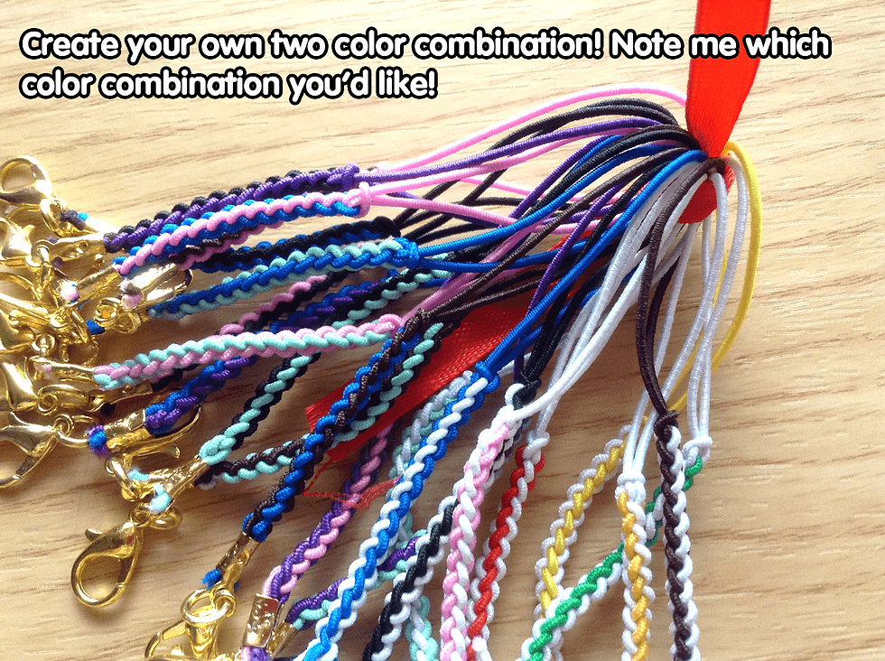 Thumbnail: Assorted elastic mobile phone strap lariat