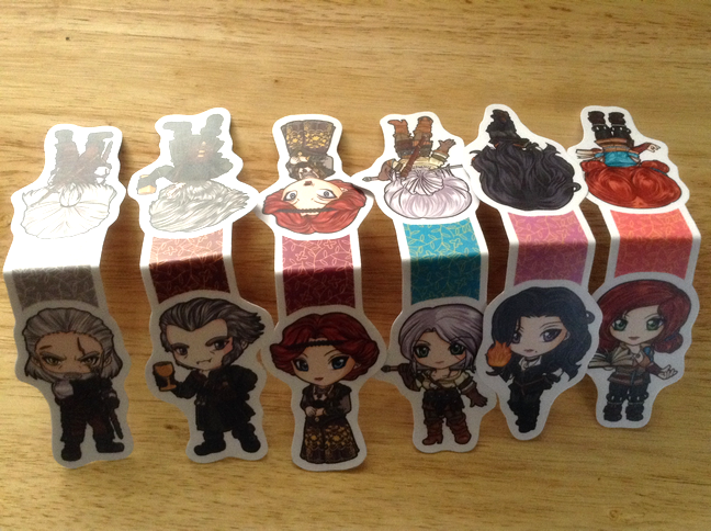 Thumbnail: Geralt, Yen, Triss, Ciri magnetic bookmarks