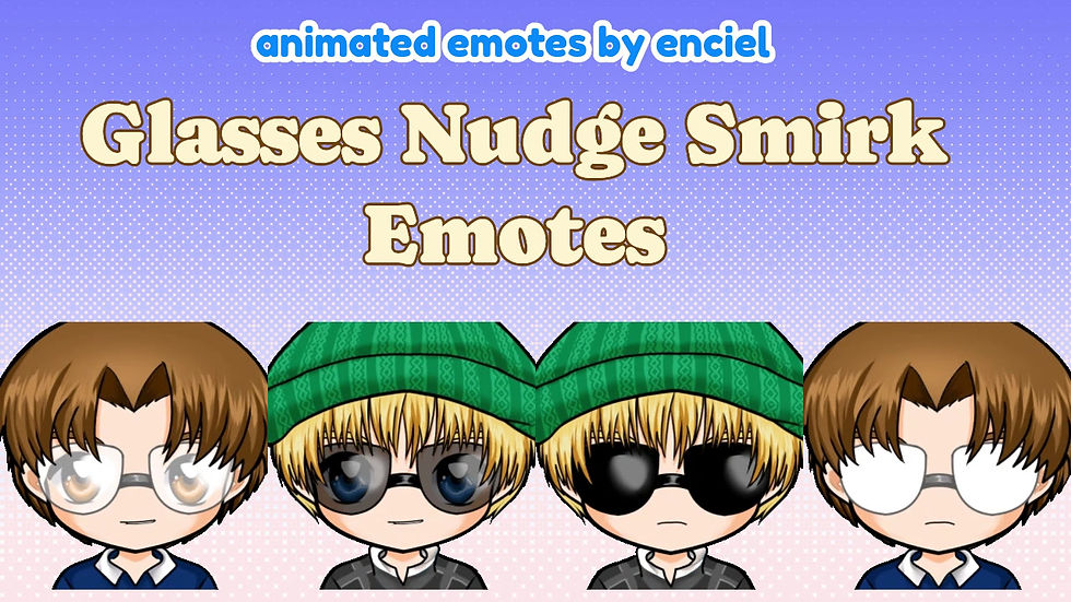 Thumbnail: YCH Animated Emotes Chibi Glasses smirk