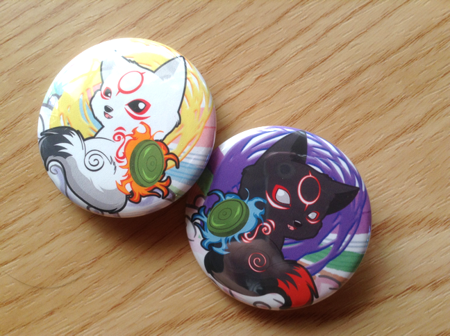 Okamiden button pins