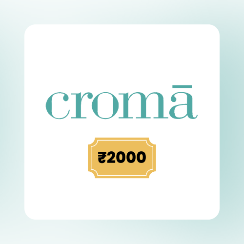 Croma | Flat 1% off | 2000 E-Gift Card | Instant Delivery | 1 Year Validity