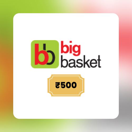 BigBasket | Flat 3% off | ₹500 E-Gift Card | Instant Delivery | 1 Year valid