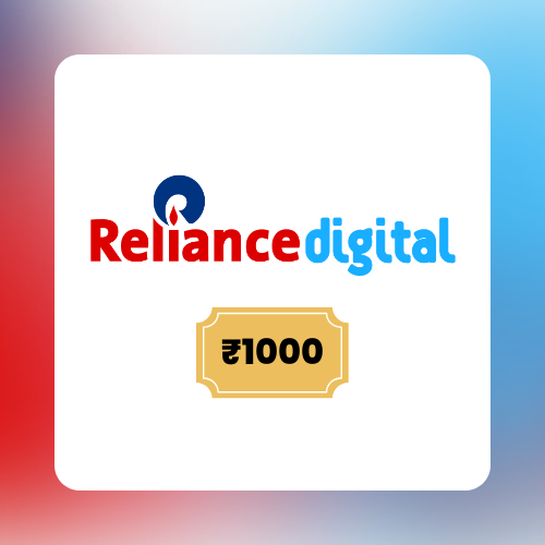 Reliance Digital | Flat 3% off | ₹1000E-Gift Card | Instant Delivery | 1Yr Valid