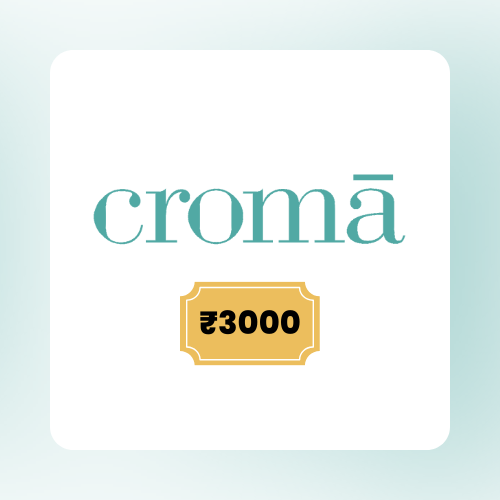 Croma | Flat 1% off | 3000  E-Gift Card | Instant Delivery | 1 Year Validity