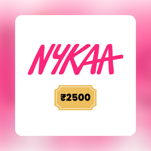 Nykaa | Flat 4% Off | ₹2500 E-Gift Card | Instant Delivery | 1 Year Validity