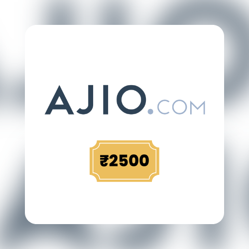 AJIO | Flat 4% off |2500 E-Gift Card | Instant delivery | 1 year validity