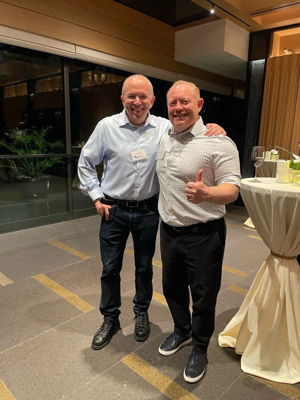Joseph Blass, CEO of Ezekia, with Richard Jackson at the AESC Global Summit in Hong Kong