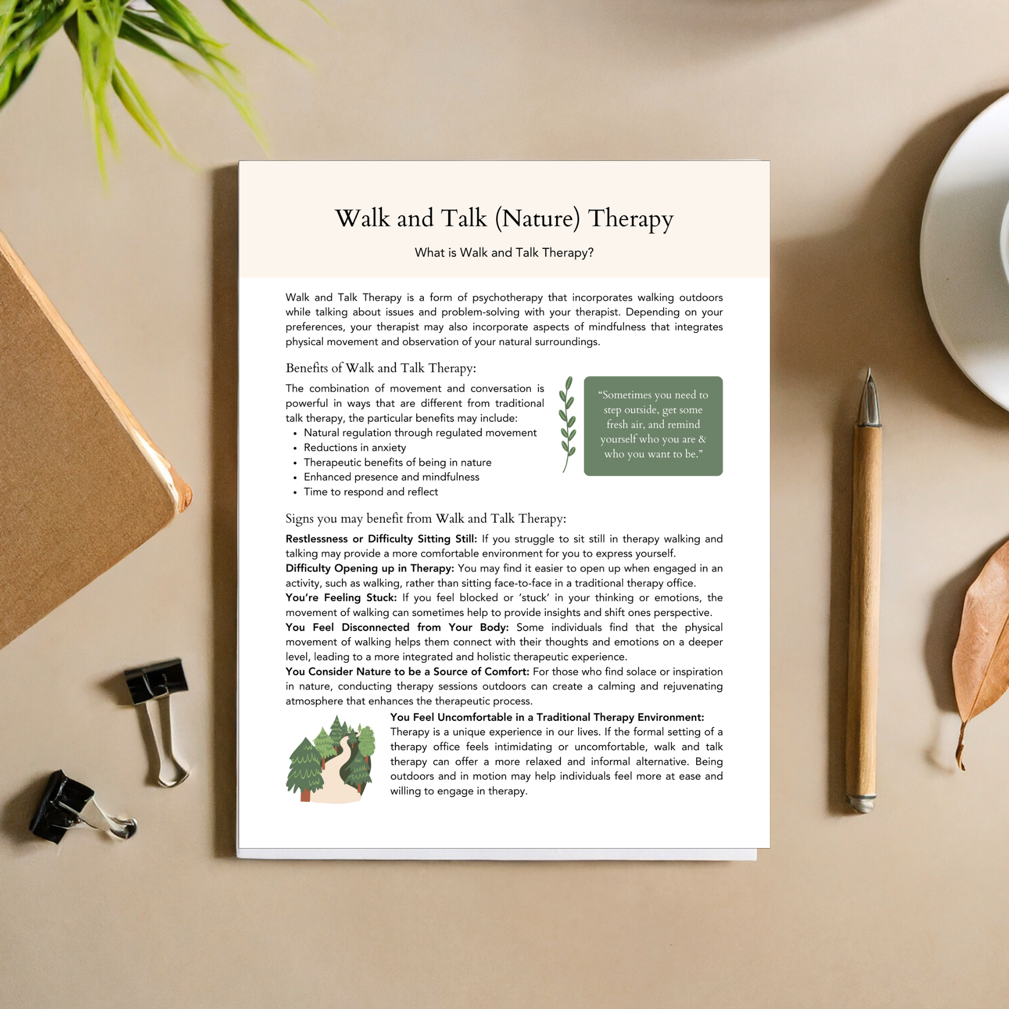 Walk and Talk Therapy Tool