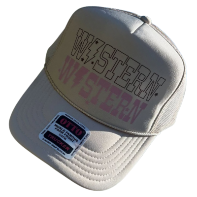 embroidered tan hat