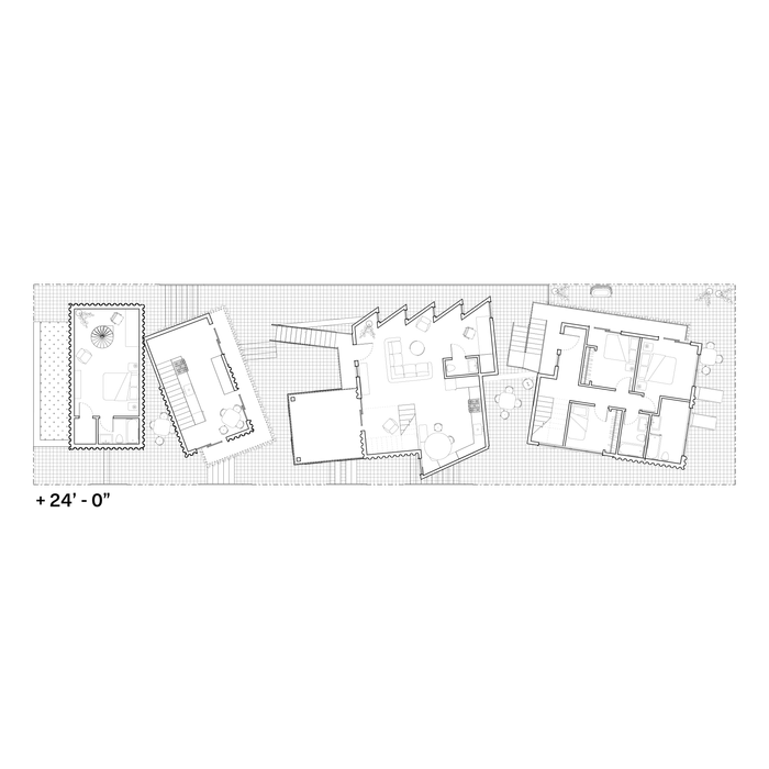 Gluten How do we House, Third Floor Plan of Multi-unit housing project.